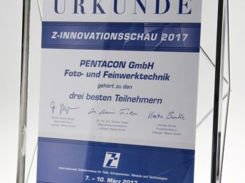 PENTACON GmbH Dresden ist Preisträger der Z-INTEC Leipzig 2017